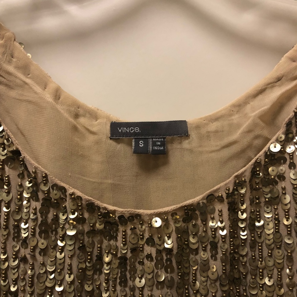 Vince Gold Sequin top